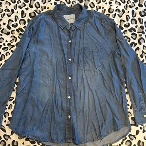 Jean button up blouse